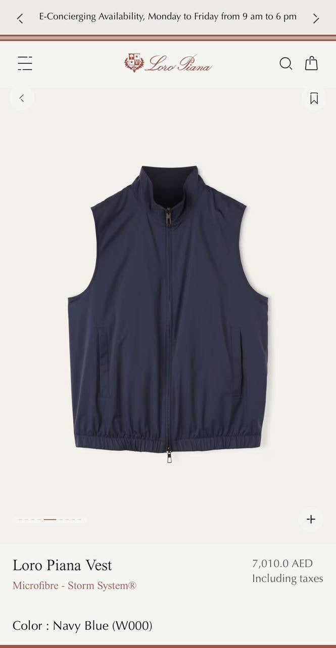 Loro Piana Reversible Vest 5 colors