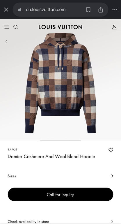 Louis Vuitton Cashmere Hoodie