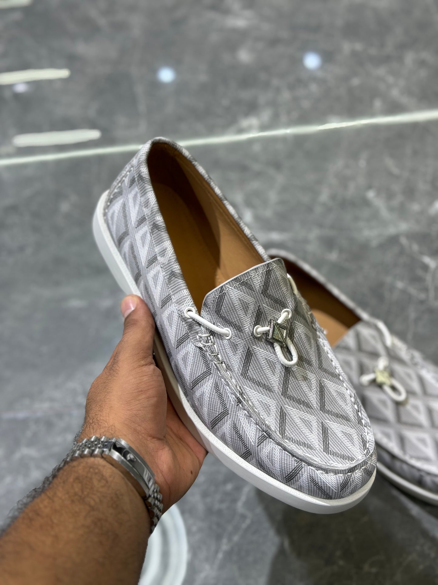 Dior Grey Loafers